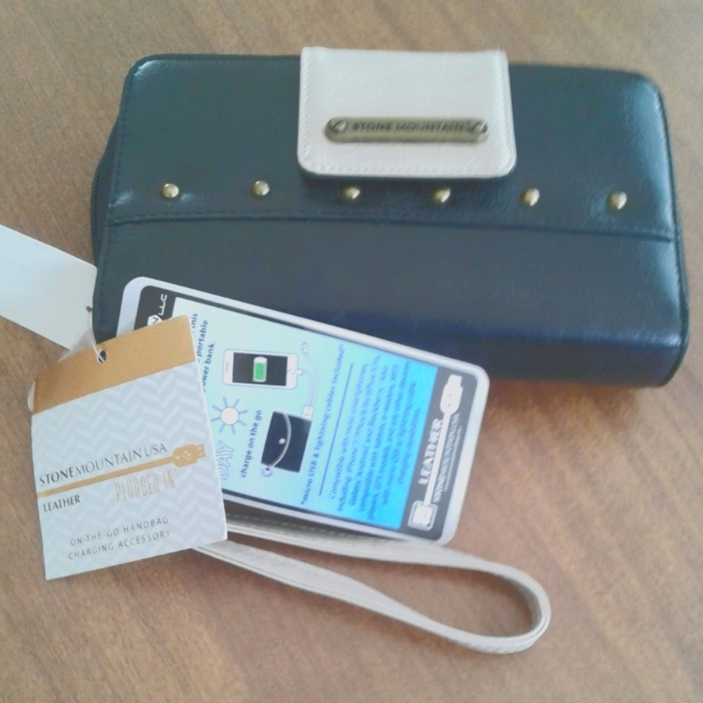 Stone Mountain leather on-the-go handbag wallet